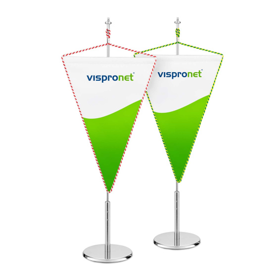 Table pennant with white/red or green/yellow cord