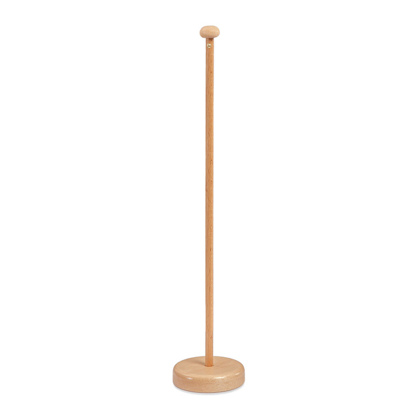 Wooden table banner stand, smooth base plate, height 44 cm