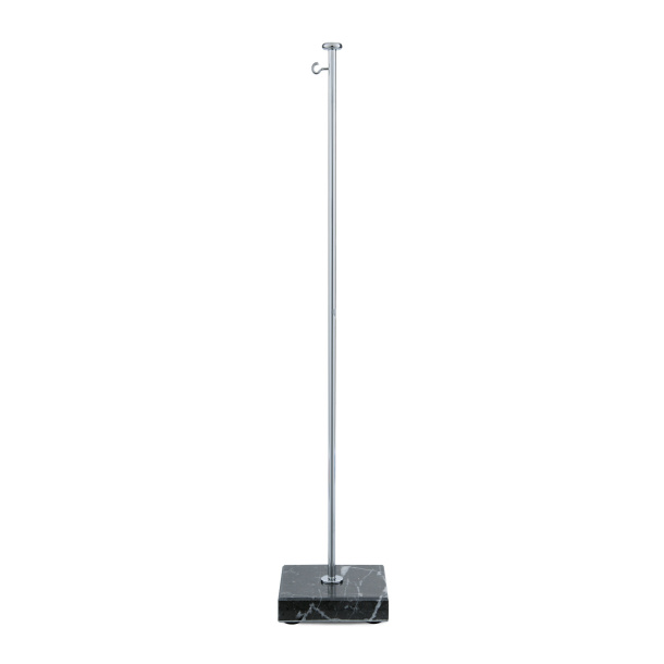 Table Banner Stand, chromed with marble base, height 42 cm