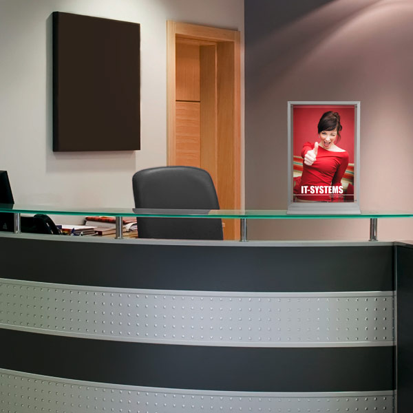 Table display size L, system dimensions (W × H × D): 24.4 × 35.0 × 7.5 cm