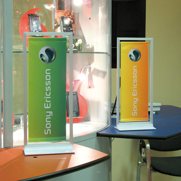 Table display stand size M with advertising