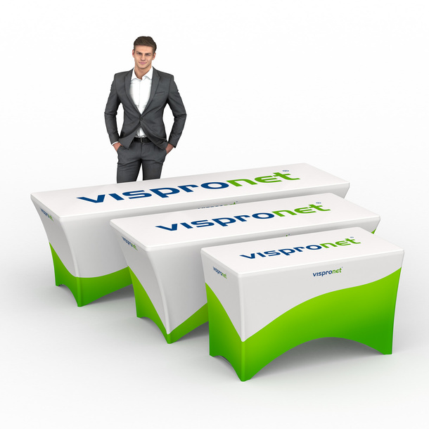 Event tables with covers available in 3 sizes and 4 versions