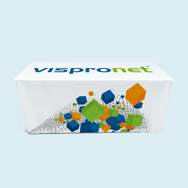 Table covers for rectangular folding tables, front view