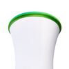Detailed view of top cover with white slipcover