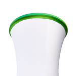 Detailed view of top cover with white slipcover