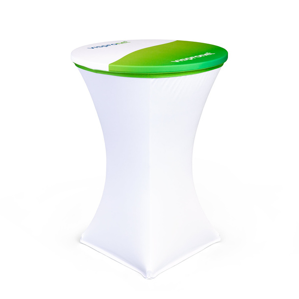Top cover in combination with white standing table cover