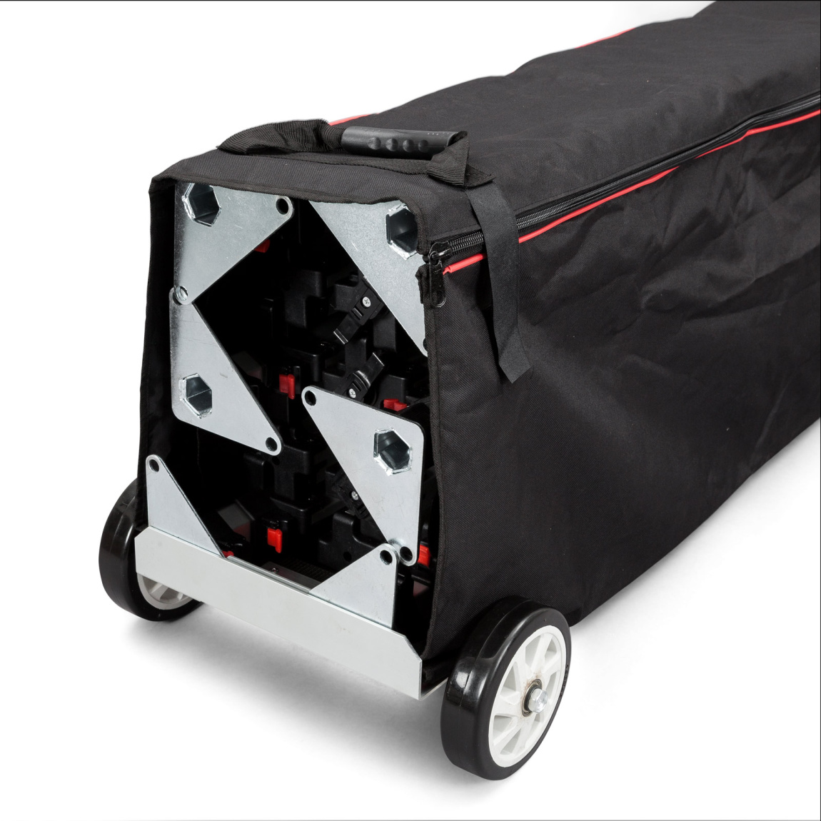 Select trolley bag, detail: bottom with tent holder and steel insert