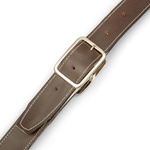 Double-layer carrying strap for club flags, upper material leather, adjustable strap length