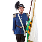 Carrying strap for club flags, white - Application example