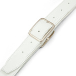 Double-layer carrying strap for club flags, upper material leather, adjustable strap length