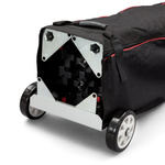 Select trolley bag, detail: bottom with tent holder and steel insert