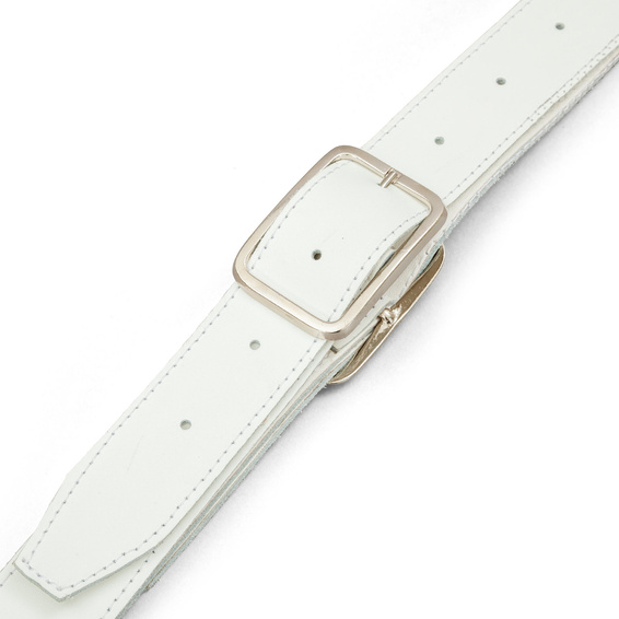 Double-layer carrying strap for club flags, upper material leather, adjustable strap length