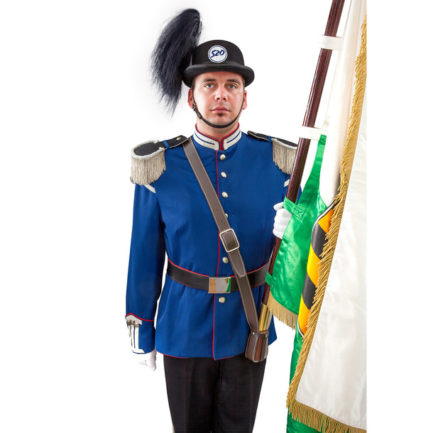 Carrying strap for club flags, brown