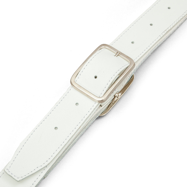 Double-layer carrying strap for club flags, upper material leather, adjustable strap length