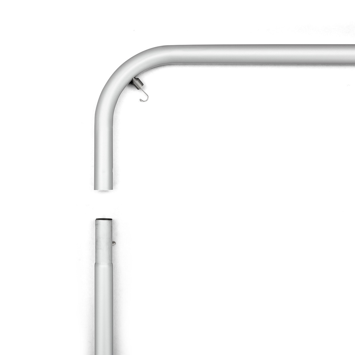 Rod segments made of aluminum (ø 33 mm), locking with spring buttons