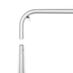 Rod segments made of aluminum (ø 33 mm), locking with spring buttons