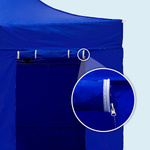 Roll-up door with two zippers operable from both sides