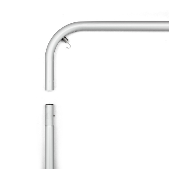 Rod segments made of aluminum (ø 33 mm), locking with spring buttons