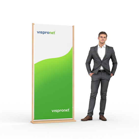 Wooden Banner Display - for Sustainable Presentations