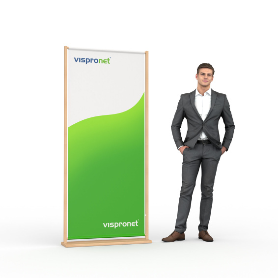 Wooden Banner Display - for Sustainable Presentations