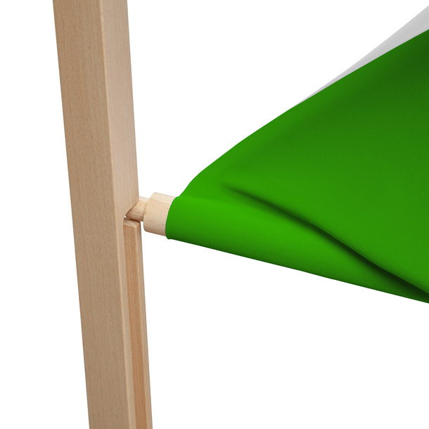 Printed parts with a hem, lower wooden rod for easy insertion