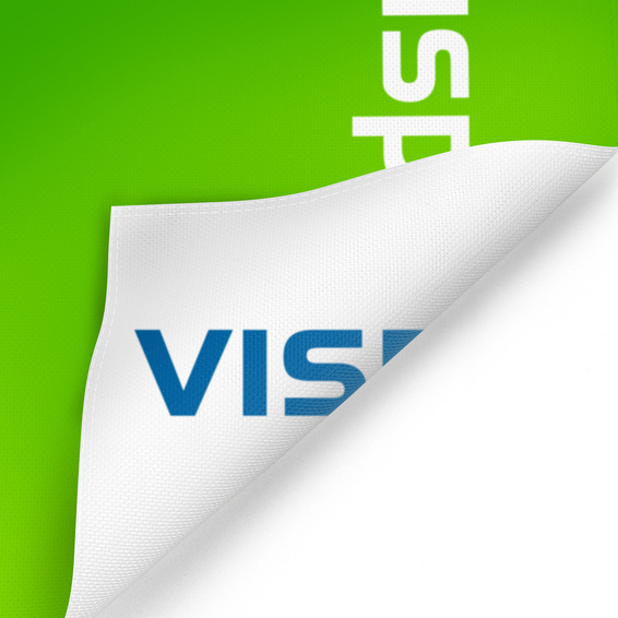 Double advertising space: advertising messages can be read from both sides