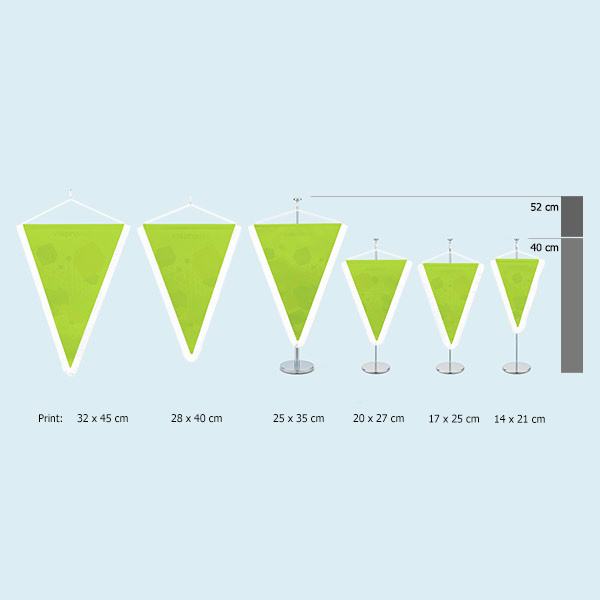 Pennant size overview