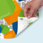 Advertising banner, PVC banner Basic with plastic eyelet ø 12 mm, reverse side