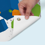 Advertising banner, PVC banner Basic with metal eyelet ø 10 mm, reverse side
