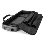 Universal pouch with insert pockets and elastic straps for fixation