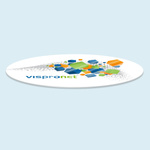 Protective plate for oval tables, up to 200 x 300 cm (width x length)