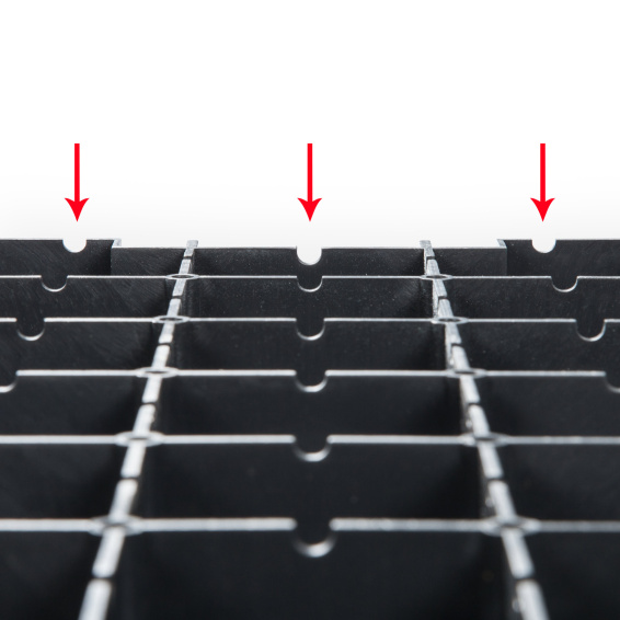 Floor panels with hook-tab system, underside