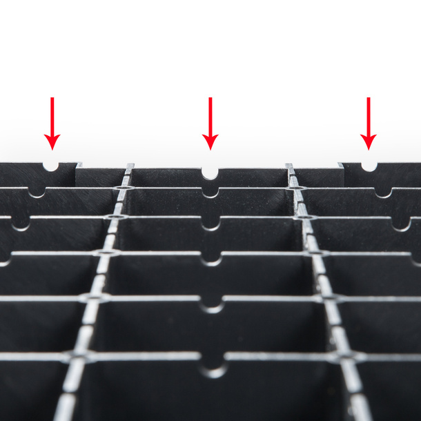 Floor panels with hook-tab system, underside