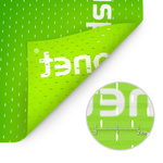 Print image on the reverse side 100% visible (material-dependent)