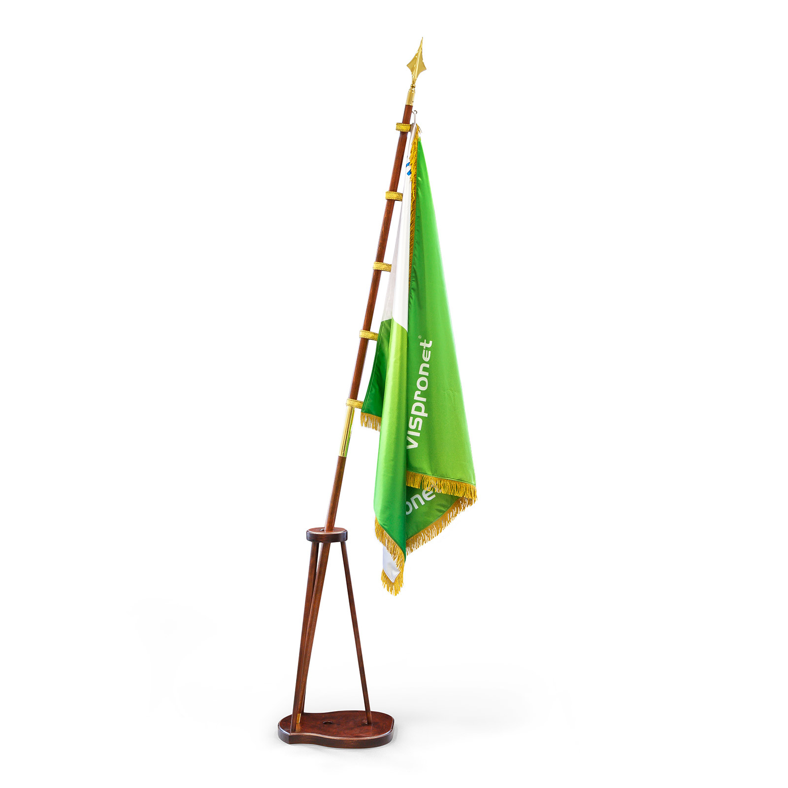 Double-layer club flag in single flagpole stand
