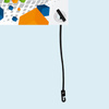 Mounting variant: tension rubber with toggle and plastic hooks, 300 mm