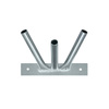 Wall mount triple, galvanized, ø 20 mm