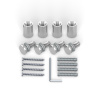 Wall Mount Stainless Steel ø 13 mm/20 mm - Set, for Panel Drilling ø 10 mm