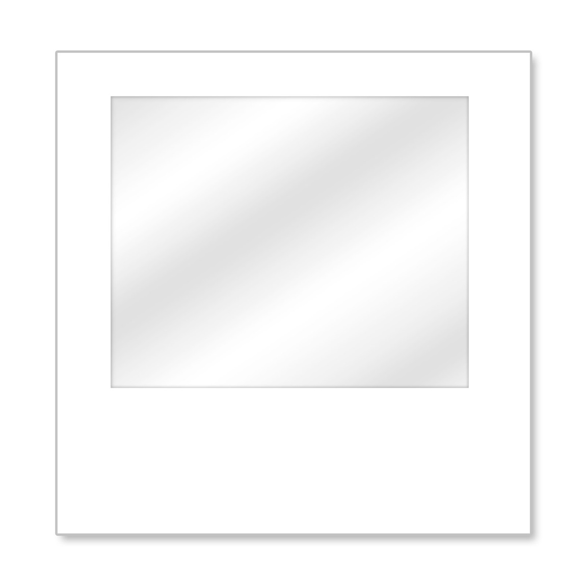 Wall Hexagon with panorama window, white without print 200 x 235 cm