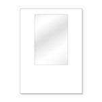 Wall Hexagon with window, white without print, width - 150 x 200 cm
