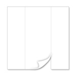 Wall Hexagon with door, white without print, width 200 x 235 cm