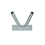Wall mount bracket, double, galvanized, ø 15 mm