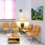Wall frame Q-Frame® as decoration in waiting rooms