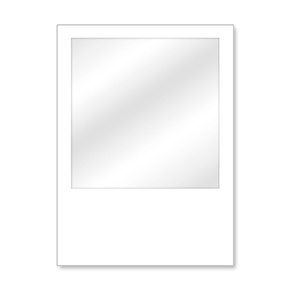 Wall Hexagon with panorama window, white without print, width 1.5 m