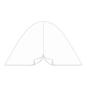 Wall with entrance & zippers for star tent, white