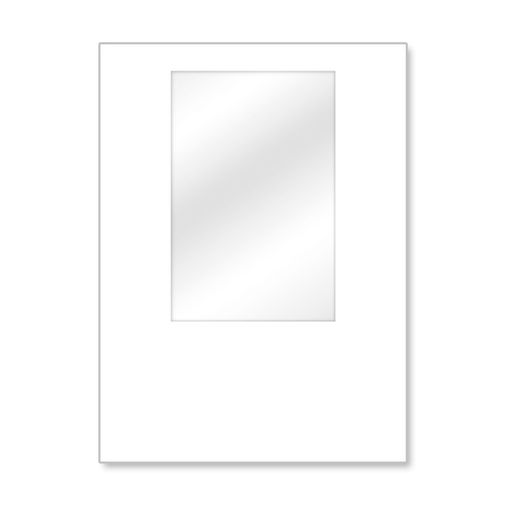 Wall Hexagon with window, white without print, width - 150 x 200 cm