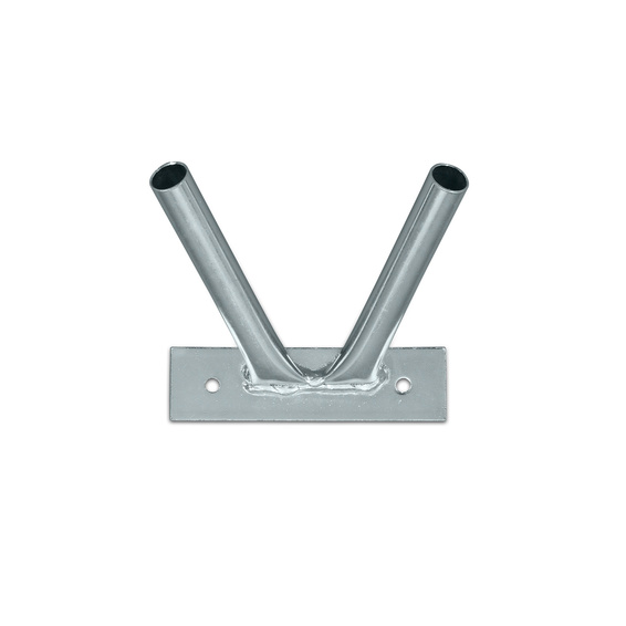 Wall mount bracket, double, galvanized, ø 15 mm