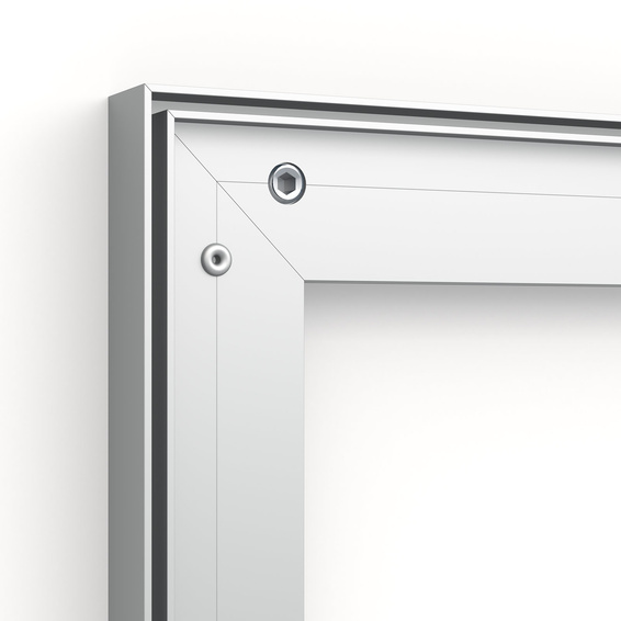 Wall frame Q-Frame®, 25 mm profile, corner detail