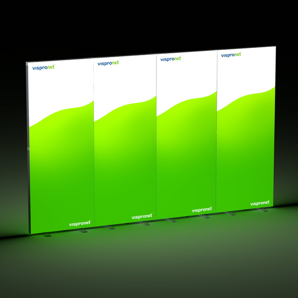 Exhibition Wall Lightbox fold 400 x 250 cm