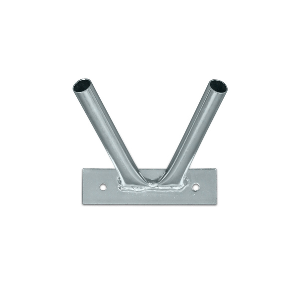 Wall mount bracket double, galvanized, ø 20 mm